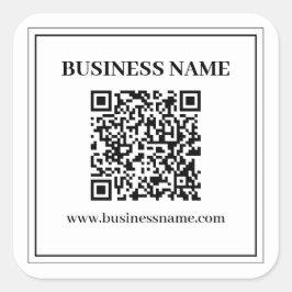 Maak een scanbare QR-code | Zwart & Wit Vierkante Sticker