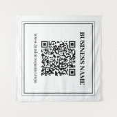 Maak een scanbare QR-code | Zwart & Wit Wandkleed (Voorkant (horizontaal))