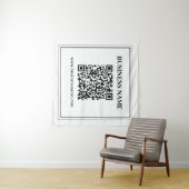 Maak een scanbare QR-code | Zwart & Wit Wandkleed (In Situ (horizontaal))