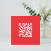 Maak een scanbare rode (bewerkbare) QR-code Bedankkaart (Staand voorkant)