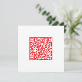 Maak een scanbare rode (bewerkbare) QR-code Bedankkaart (Staand voorkant)