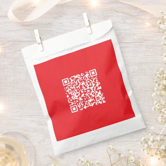 Maak een scanbare rode (bewerkbare) QR-code Bedankzakje (Geknipt)