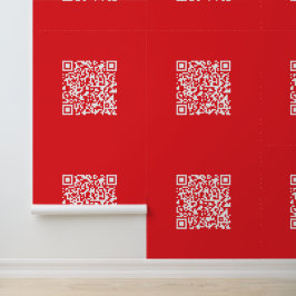 Maak een scanbare rode (bewerkbare) QR-code Behang