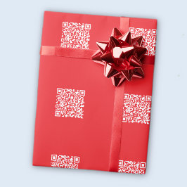 Maak een scanbare rode (bewerkbare) QR-code Cadeaupapier
