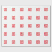 Maak een scanbare rode (bewerkbare) QR-code Cadeaupapier (Vlak)
