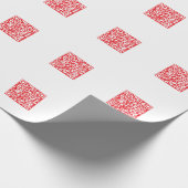 Maak een scanbare rode (bewerkbare) QR-code Cadeaupapier (Hoek)