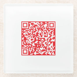 Maak een scanbare rode (bewerkbare) QR-code Glazen Onderzetter