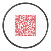 Maak een scanbare rode (bewerkbare) QR-code Hockey Puck (Voorkant)