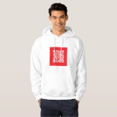 Maak een scanbare rode (bewerkbare) QR-code Hoodie (Voorkant volledig)