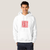 Maak een scanbare rode (bewerkbare) QR-code Hoodie (Voorkant volledig)