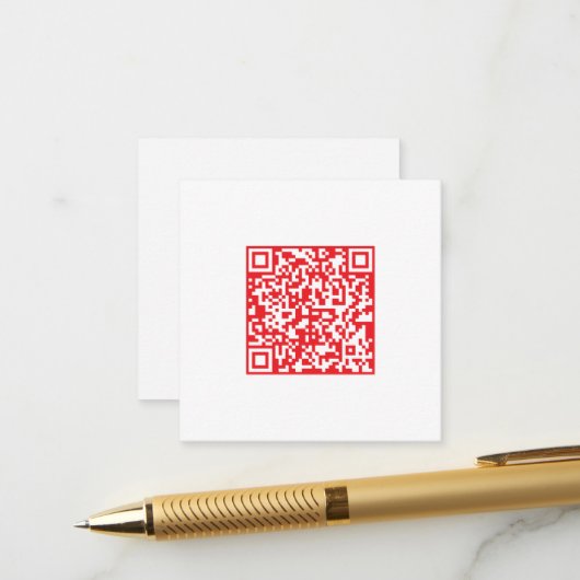 Maak een scanbare rode (bewerkbare) QR-code Informatiekaartje (Voorkant / Achterkant in situ)