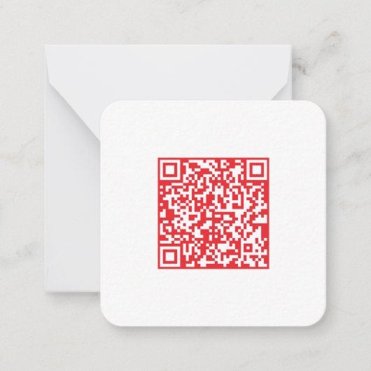 Maak een scanbare rode (bewerkbare) QR-code Notitiekaartje (Voorkant)