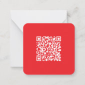 Maak een scanbare rode (bewerkbare) QR-code Notitiekaartje (Voorkant)