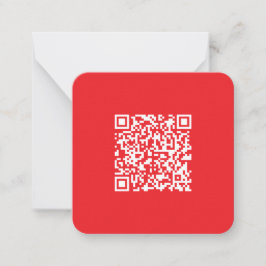 Maak een scanbare rode (bewerkbare) QR-code Notitiekaartje