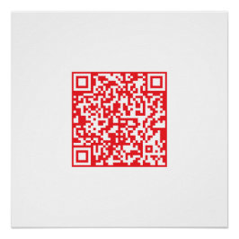 Maak een scanbare rode (bewerkbare) QR-code Perfect Poster