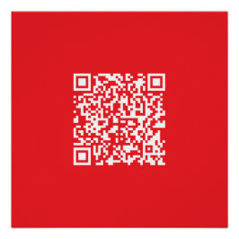 Maak een scanbare rode (bewerkbare) QR-code Perfect Poster