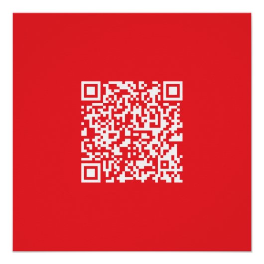 Maak een scanbare rode (bewerkbare) QR-code Perfect Poster (Voorkant)