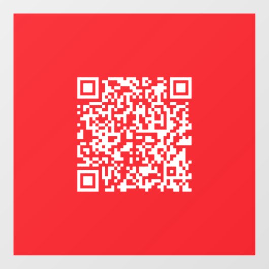 Maak een scanbare rode (bewerkbare) QR-code Raamsticker (Vel)