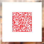 Maak een scanbare rode (bewerkbare) QR-code Raamsticker (Vel 2)