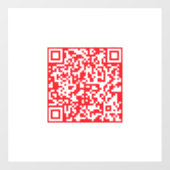 Maak een scanbare rode (bewerkbare) QR-code Raamsticker (Vel)
