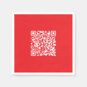 Maak een scanbare rode (bewerkbare) QR-code Servet (Voorkant)