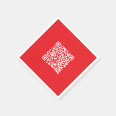 Maak een scanbare rode (bewerkbare) QR-code Servet (Hoek)