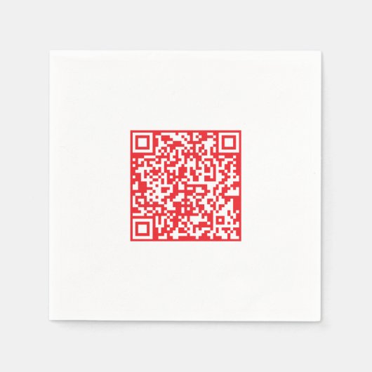 Maak een scanbare rode (bewerkbare) QR-code Servet (Voorkant)
