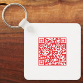 Maak een scanbare rode (bewerkbare) QR-code Sleutelhanger (Voorkant)