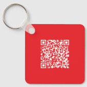 Maak een scanbare rode (bewerkbare) QR-code Sleutelhanger (Voorkant)