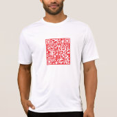 Maak een scanbare rode (bewerkbare) QR-code T-shirt (Voorkant)