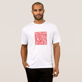 Maak een scanbare rode (bewerkbare) QR-code T-shirt