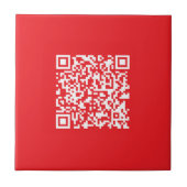 Maak een scanbare rode (bewerkbare) QR-code Tegeltje (Voorkant)