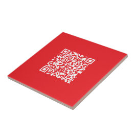 Maak een scanbare rode (bewerkbare) QR-code Tegeltje