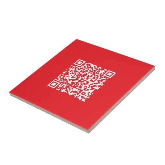 Maak een scanbare rode (bewerkbare) QR-code Tegeltje (Zijkant)