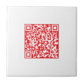 Maak een scanbare rode (bewerkbare) QR-code Tegeltje (Voorkant)