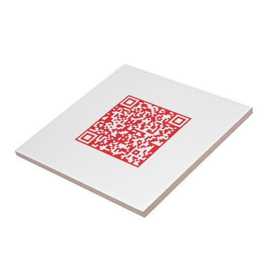 Maak een scanbare rode (bewerkbare) QR-code Tegeltje (Zijkant)