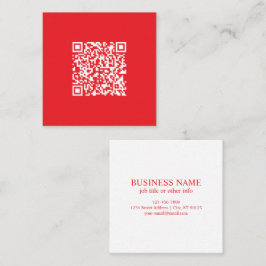 Maak een scanbare rode (bewerkbare) QR-code Vierkante Visitekaartje