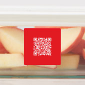 Maak een scanbare rode QR-code Waterdicht Labels (Aangebracht)