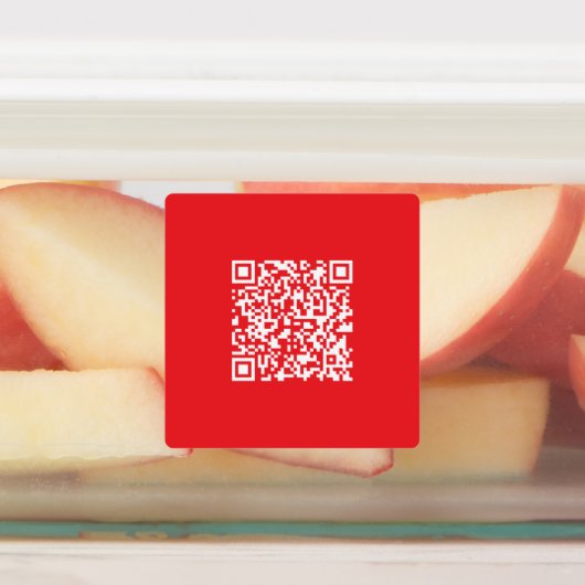 Maak een scanbare rode QR-code Waterdicht Labels (Aangebracht)