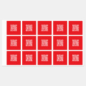 Maak een scanbare rode QR-code Waterdicht Labels (Vel)