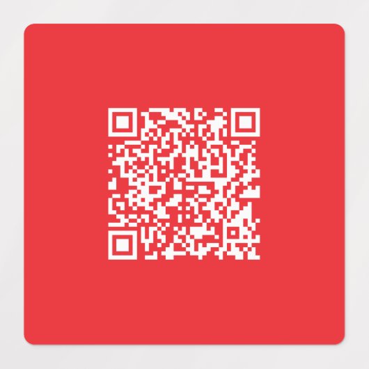 Maak een scanbare rode QR-code Waterdicht Labels (Design 2)