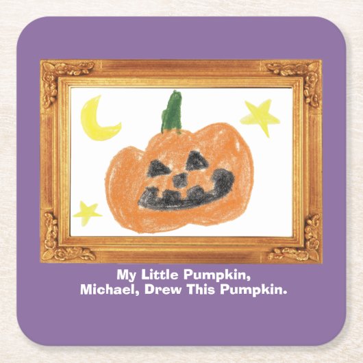 Maak een schat door het kunstwerk van je Kind | Po Kartonnen Onderzetters (Voorkant)