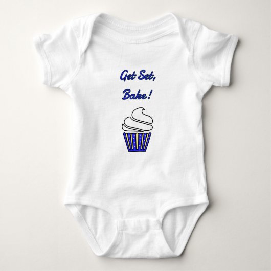 Maak een set-bake blauwe cupcake romper (Voorkant)