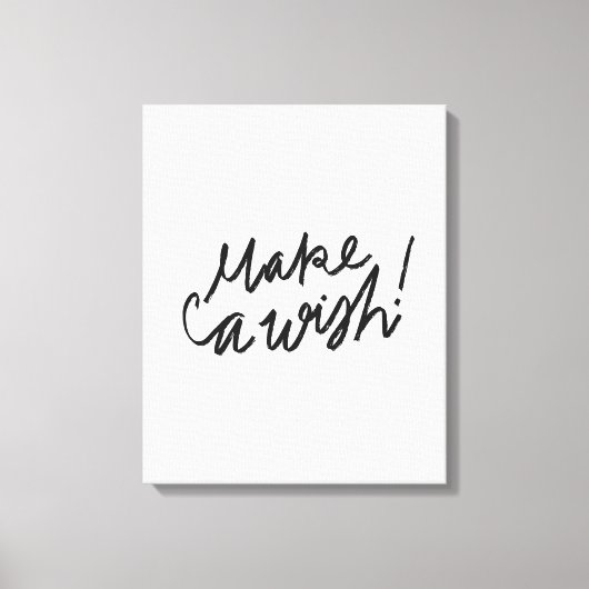 Maak een Sierkussen met een Wish Typography Canvas Afdruk (Voorkant)