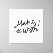 Maak een Sierkussen met een Wish Typography Canvas Afdruk (Voorkant)