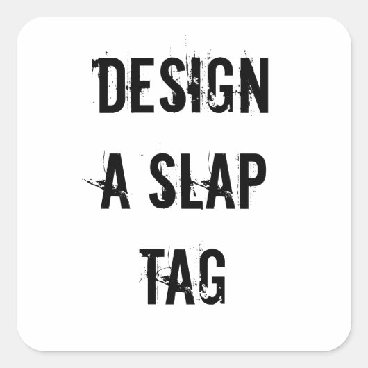 Maak een slap Label Design Sticker Graffitti (Voorkant)
