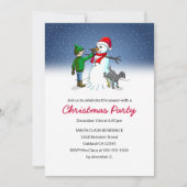Maak een Sneeuwman Kerstfeest uitnodiging (Voorkant)