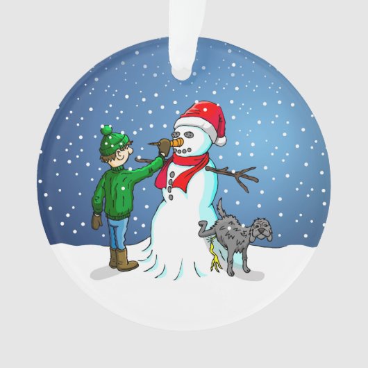 Maak een Sneeuwman voor Kerstmis Ornament (voorkant)