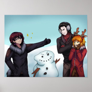 Maak een Snowman Poster