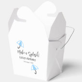 Maak een splash blauwe paraplu zomer zwembad verja bedankdoosjes (Open)